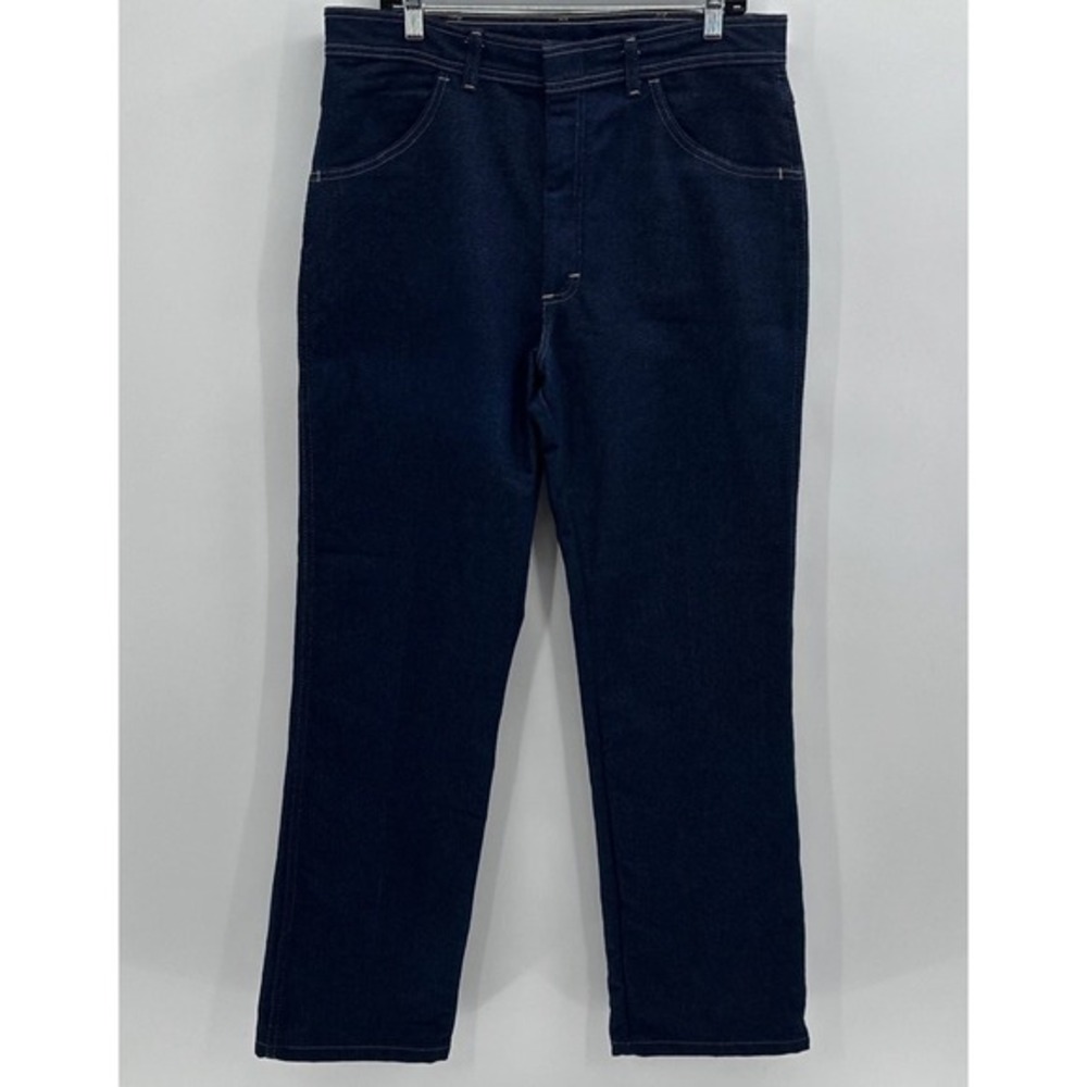 VTG Wrangler Jeans Men 36x32 Straight Cowboy Western Dark Blue Boot Cut Ranch